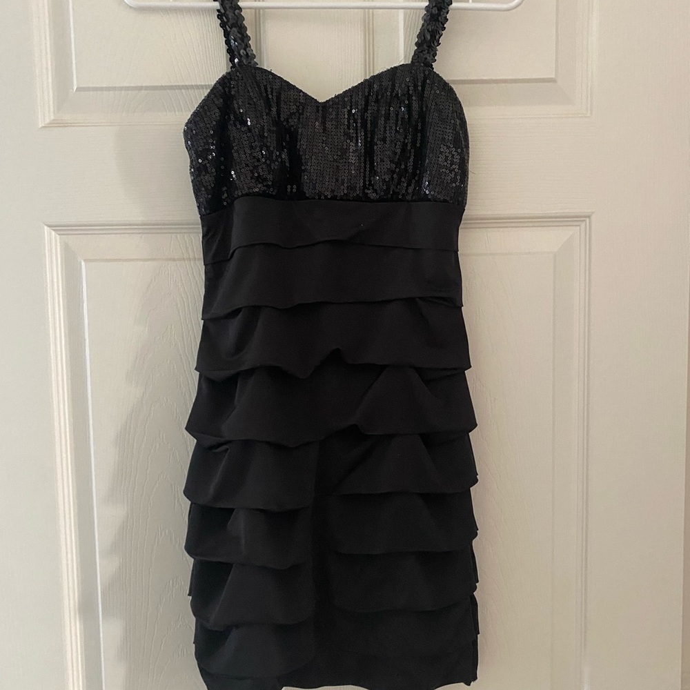 Elegant Black Sequin Dress